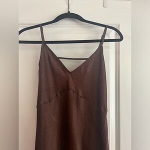 Free People Brown Slip Dress
